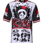 Multicolor King Panda Print Zipper Collar T-shirt