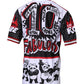 Multicolor King Panda Print Zipper Collar T-shirt
