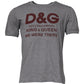 Gray Logo Print Cotton Crew Neck Men T-shirt