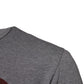 Gray Logo Print Cotton Crew Neck Men T-shirt