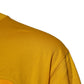 Dark Yellow Logo Cotton Men Crew Neck T-shirt