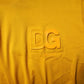 Dark Yellow Logo Cotton Men Crew Neck T-shirt