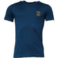 Blue Crown Bee Cotton Men Crew Neck T-shirt