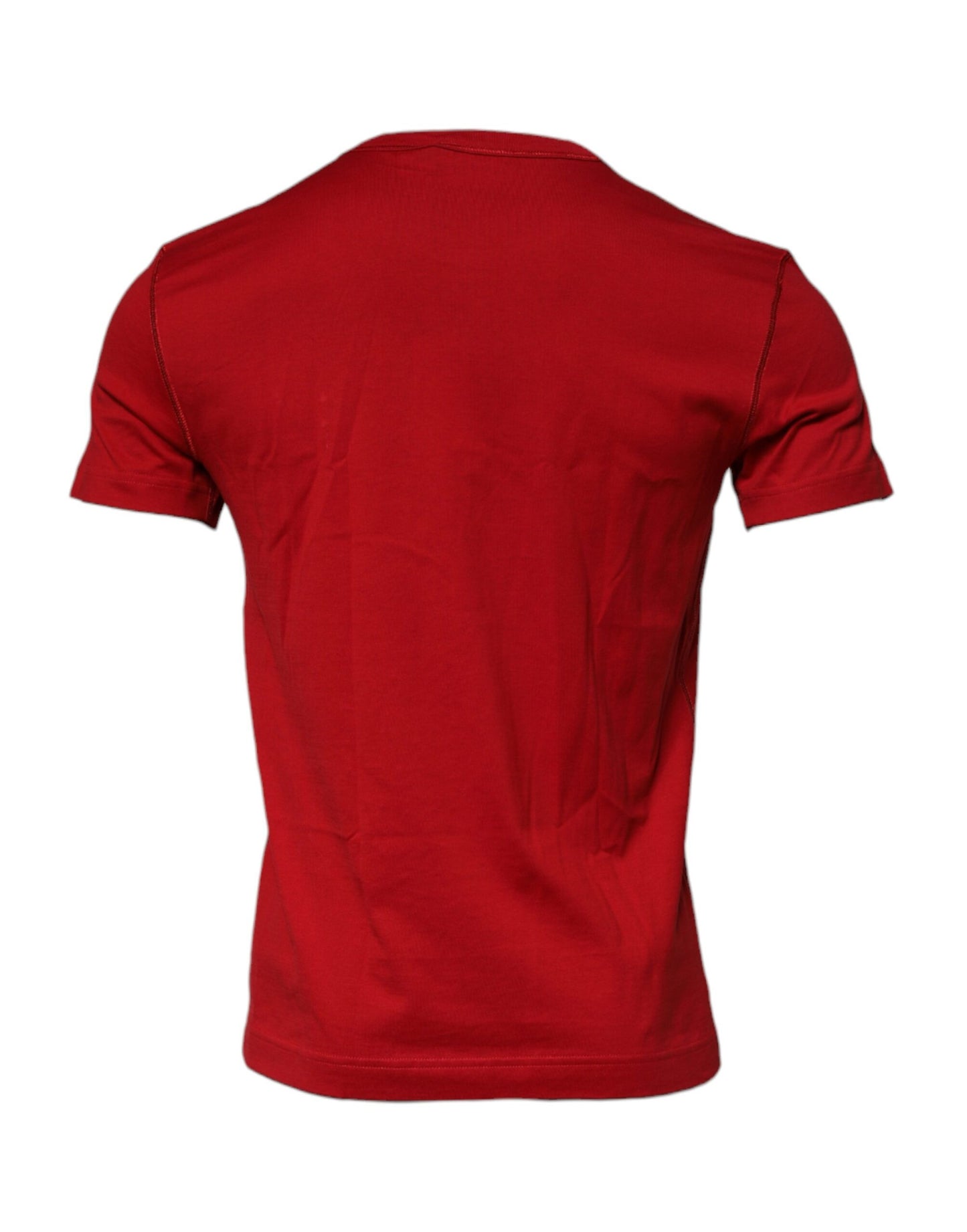 Red Logo Plaque Cotton Crew Neck T-shirt