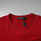 Red Logo Plaque Cotton Crew Neck T-shirt