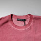 Pink Logo Print Cotton Crew Neck T-shirt