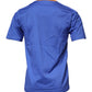 Blue Graphic Print Cotton Crew Neck T-shirt