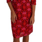 Elegant Floral Crochet Knee-Length Dress