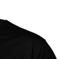 Black Logo Patch Cotton Crew Neck T-shirt