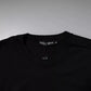 Black Logo Patch Cotton Crew Neck T-shirt