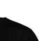 Black Logo Patch Cotton Crew Neck T-shirt