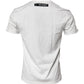 White Graphic Print Cotton Crew Neck T-shirt