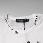 White Graphic Print Cotton Crew Neck T-shirt