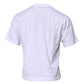 White Logo Patch Cotton Crew Neck T-shirt