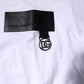 White Logo Patch Cotton Crew Neck T-shirt