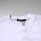 White Logo Patch Cotton Crew Neck T-shirt