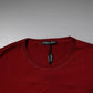 Red Logo Tape Cotton Crew Neck T-shirt