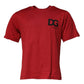 Red DG Logo Cotton Crew Neck T-shirt