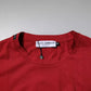 Red DG Logo Cotton Crew Neck T-shirt