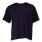 Navy Blue DG Logo Cotton Crew Neck T-shirt
