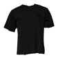 Black DG Logo Cotton Crew Neck T-shirt