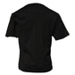 Black DG Logo Cotton Crew Neck T-shirt