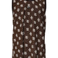 Brown Logo Monogram Cotton Crew Neck T-shirt