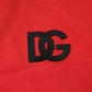 Red DG Logo Patch Cotton Crew Neck T-shirt