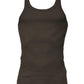 Black Cotton Sleeveless Round Neck Tank T-shirt