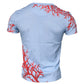 Light Blue Coral Cotton Men Crew Neck T-shirt