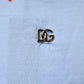 Light Blue Coral Cotton Men Crew Neck T-shirt