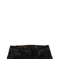 Black Tattered Cotton Skinny Men Denim Jeans