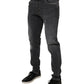 Dark Gray Washed Cotton Slim Fit Denim Jeans