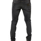 Dark Gray Washed Cotton Slim Fit Denim Jeans