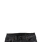 Dark Gray Washed Cotton Slim Fit Denim Jeans