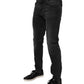 Black Cotton Stretch Skinny Men Denim Jeans