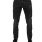 Black Cotton Stretch Skinny Men Denim Jeans