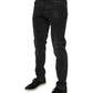 Black Cotton Stretch Skinny Men Denim Jeans