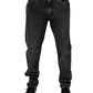 Black Cotton Stretch Skinny Men Denim Jeans