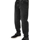 Black Cotton Stretch Skinny Men Denim Jeans