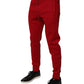 Red Cotton Jogger Jogging Pants