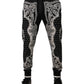 Black Bandana Cotton Jogger Pants