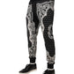 Black Bandana Cotton Jogger Pants