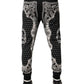 Black Bandana Cotton Jogger Pants