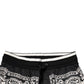 Black Bandana Cotton Jogger Pants