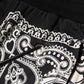 Black Bandana Cotton Jogger Pants
