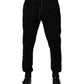 Black Leopard Cotton Jogger Sweatpants Pants