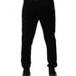 Black Leopard Cotton Jogger Sweatpants Pants