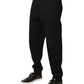 Black Logo Patch CottonJogger Sweatpants Pants
