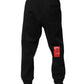 Black Logo Patch CottonJogger Sweatpants Pants